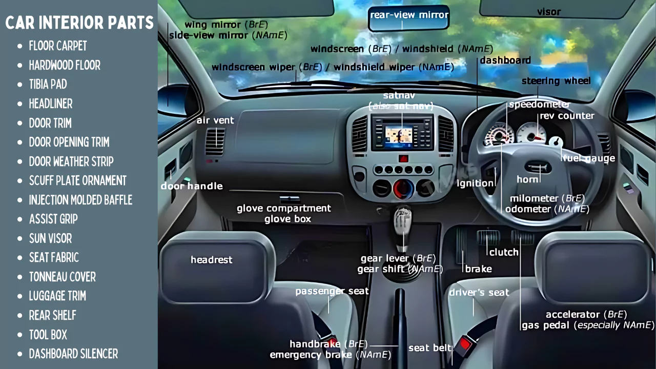 Basic Car Interior Parts Name